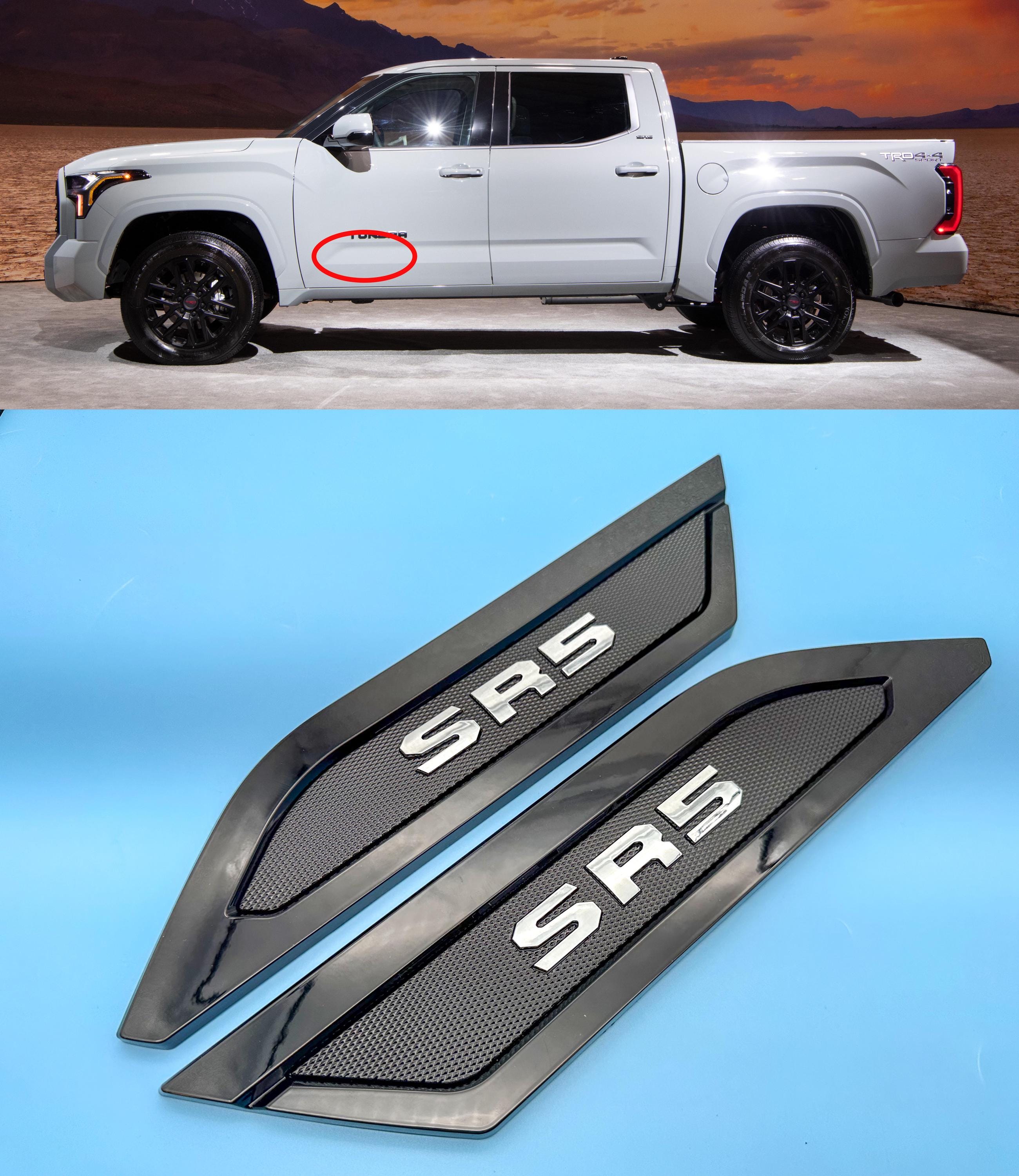 Gloss Black Door Side Body Molding Trim For 2022-2025 Toyota Tundra SR5
