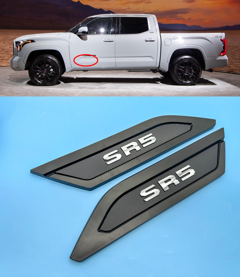 Gloss Black Door Side Body Molding Trim For 2022-2025 Toyota Tundra SR5