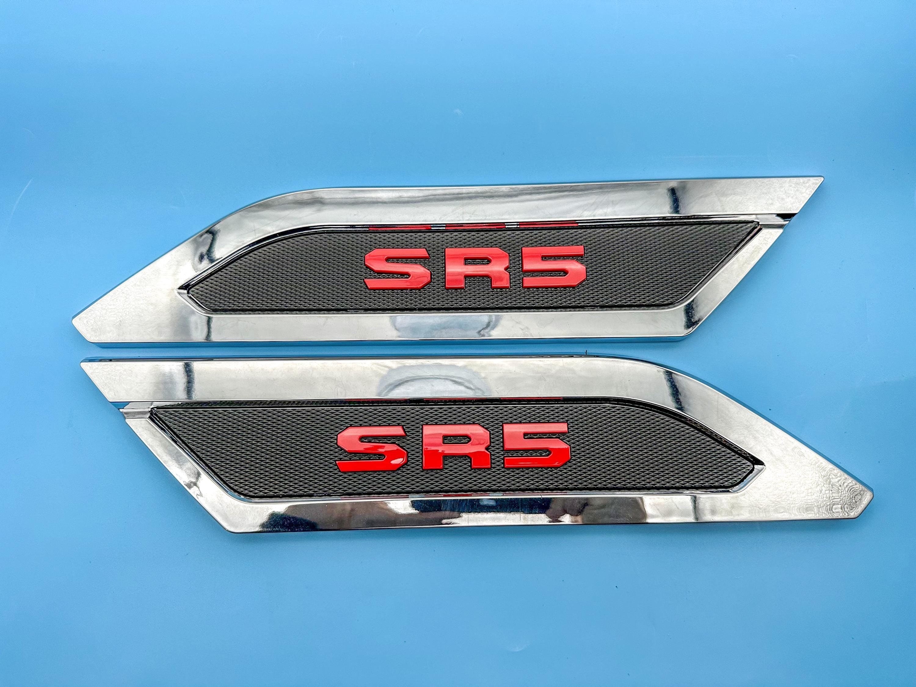 Red Black Chrome Door Side Body Molding Trim For 2022-2025 Toyota Tundra SR5