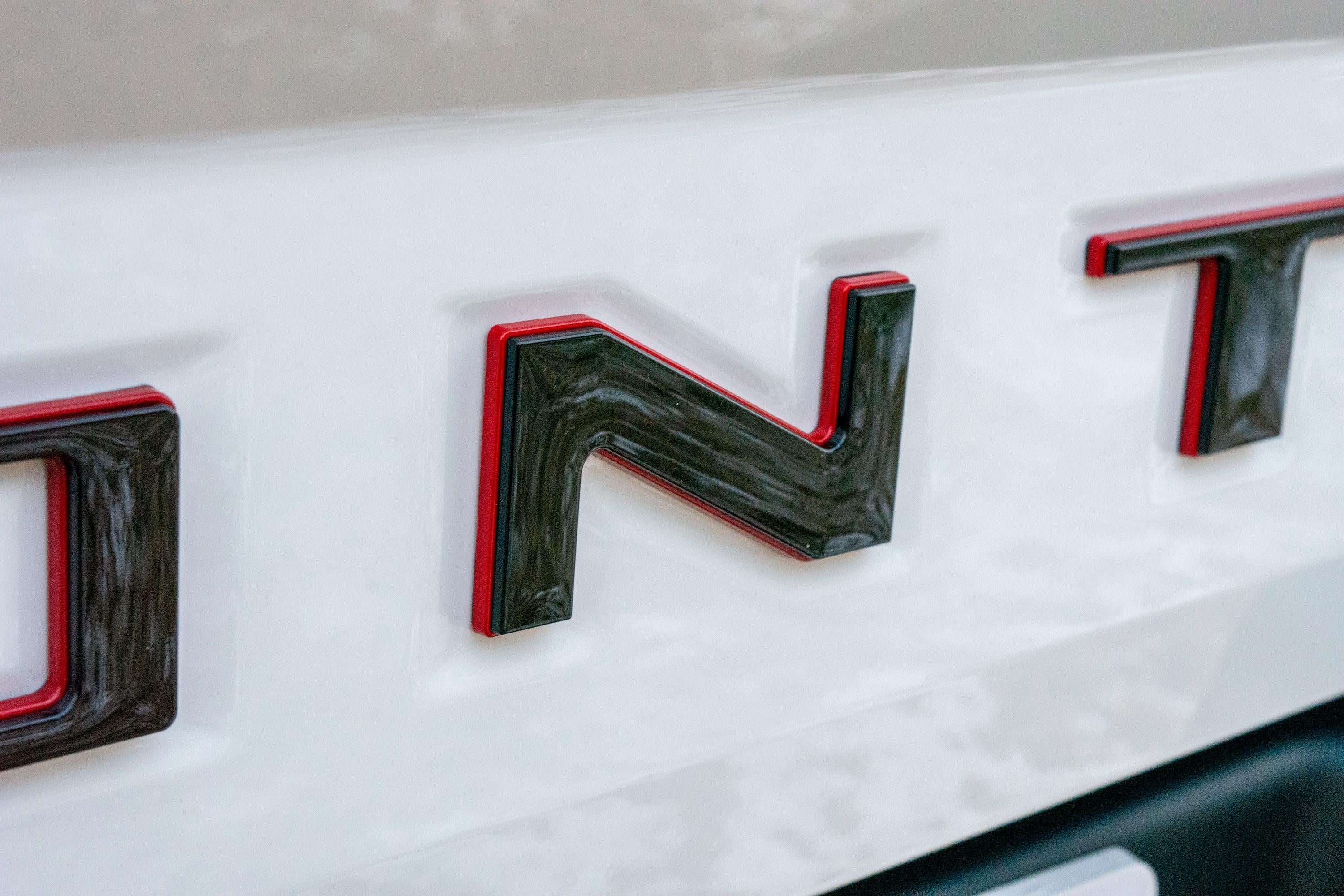 Double Layer Raised Tailgate Decals Stickers Insert Letters Compatible with 2022 2023 2024 Nissan Frontier