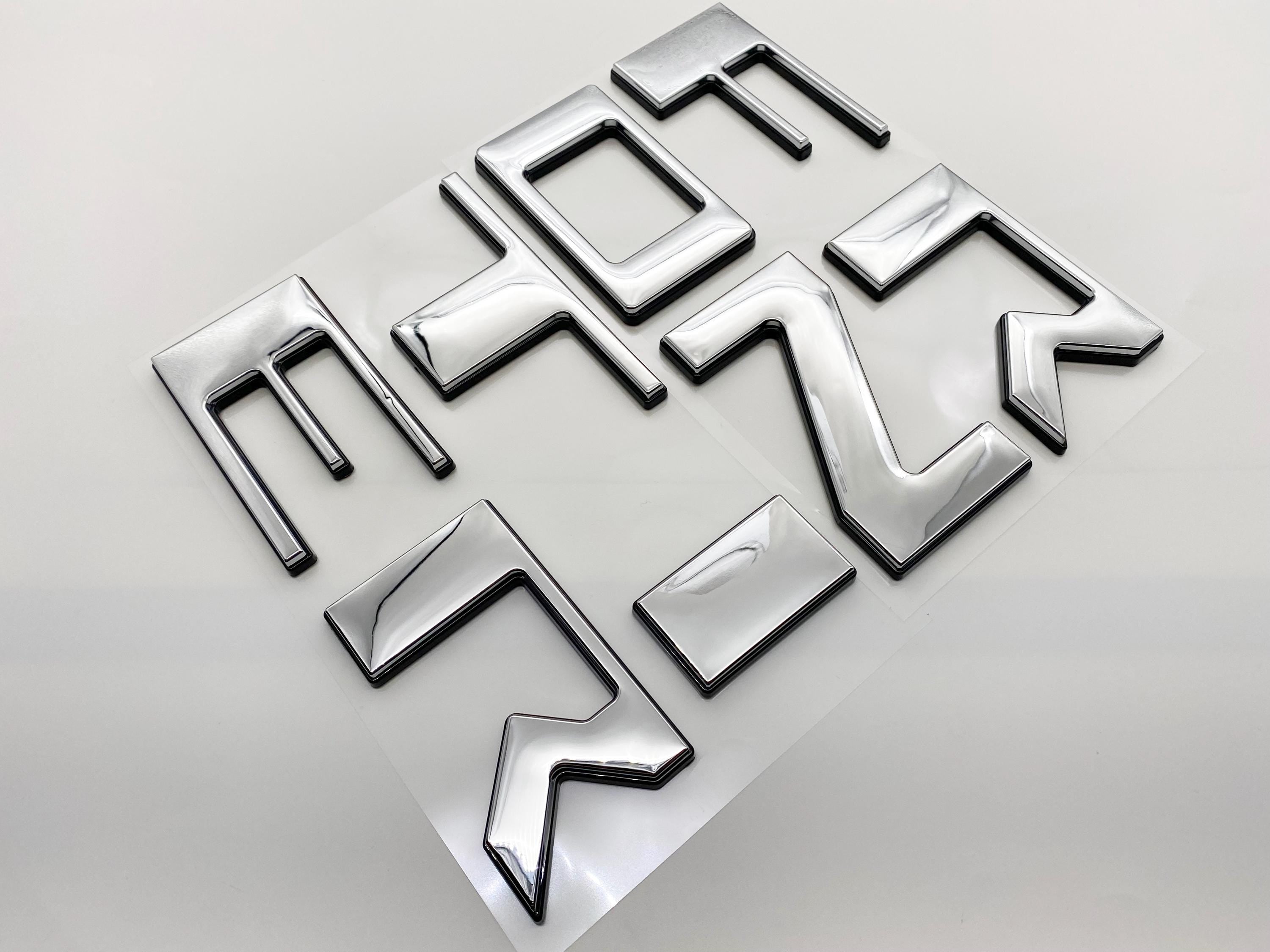 Chrome Black Raised Tailgate Decals Stickers Insert Letters Compatible with 2022 2023 2024 Nissan Frontier