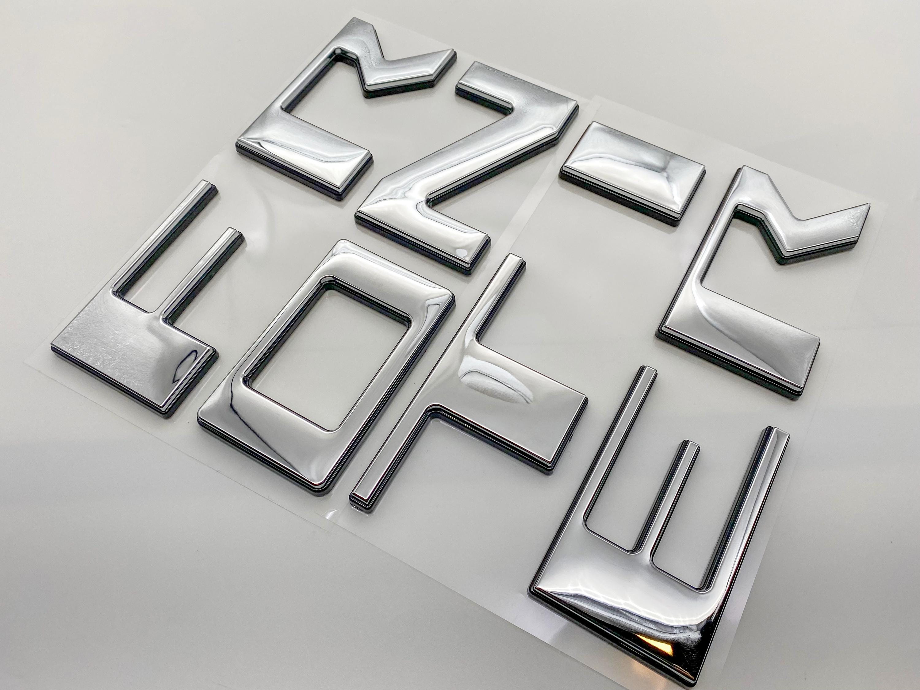 Chrome Black Raised Tailgate Decals Stickers Insert Letters Compatible with 2022 2023 2024 Nissan Frontier