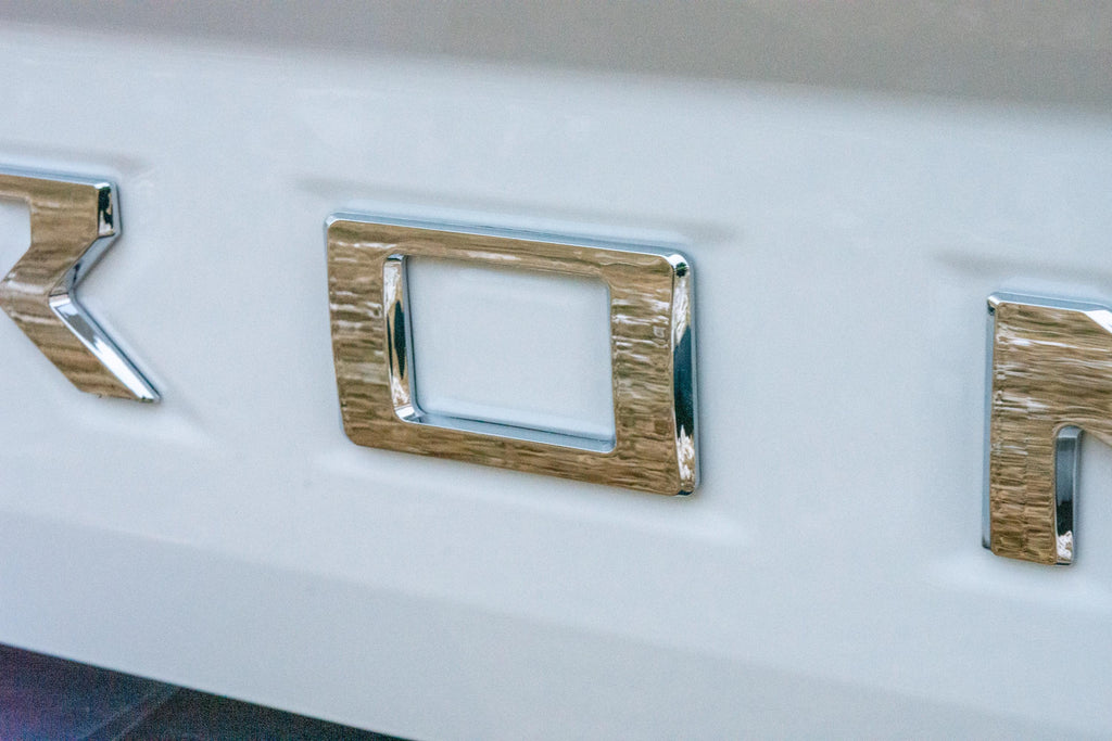 Chrome 0.3in Raised Tailgate Decals Stickers Insert Letters Compatible with 2022 2023 2024 Nissan Frontier