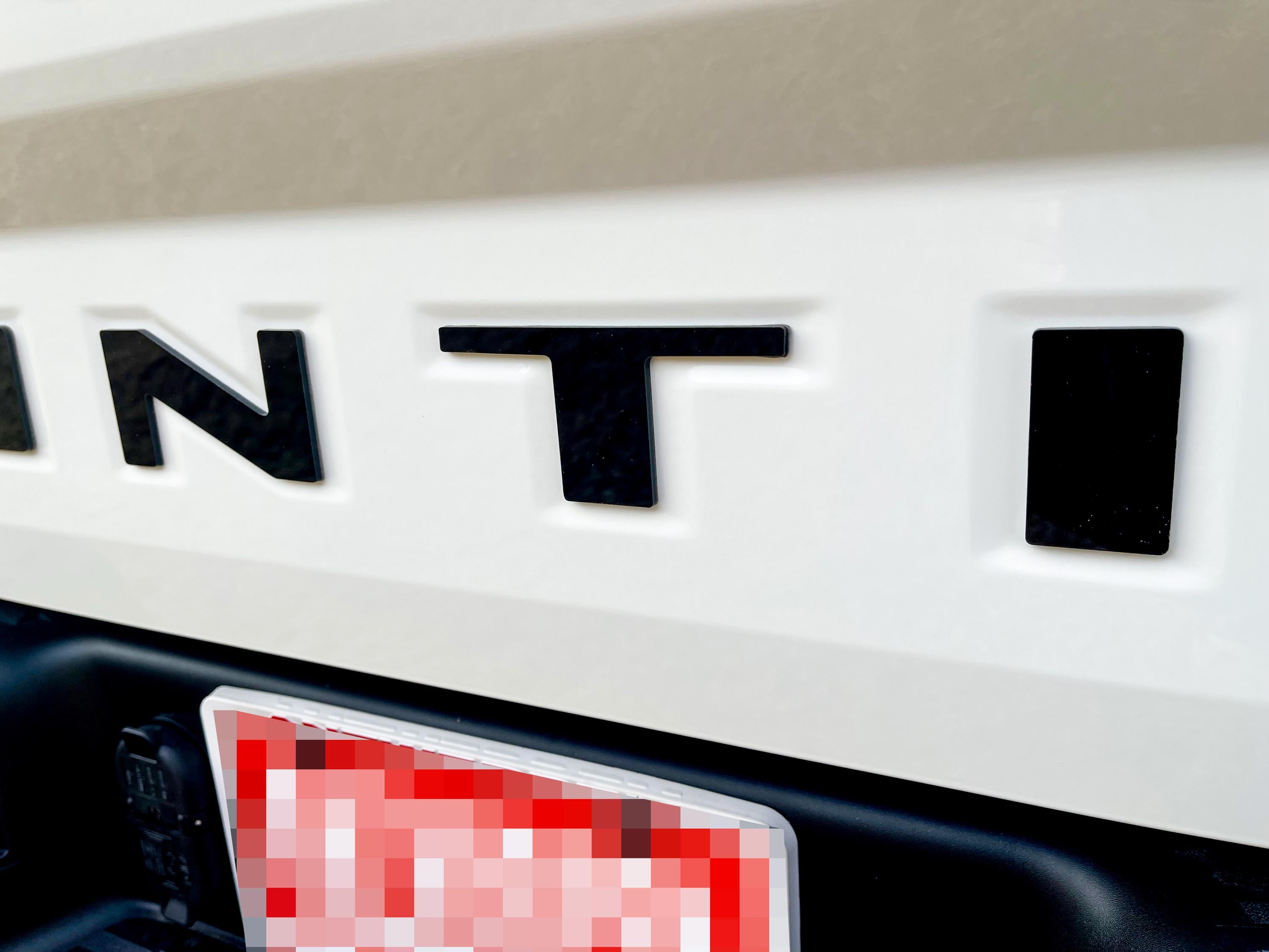 Gloss Black Raised Tailgate Decals Stickers Insert Letters Compatible with 2022 2023 2024 Nissan Frontier