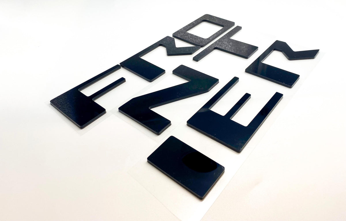 Gloss Black Raised Tailgate Decals Stickers Insert Letters Compatible ...