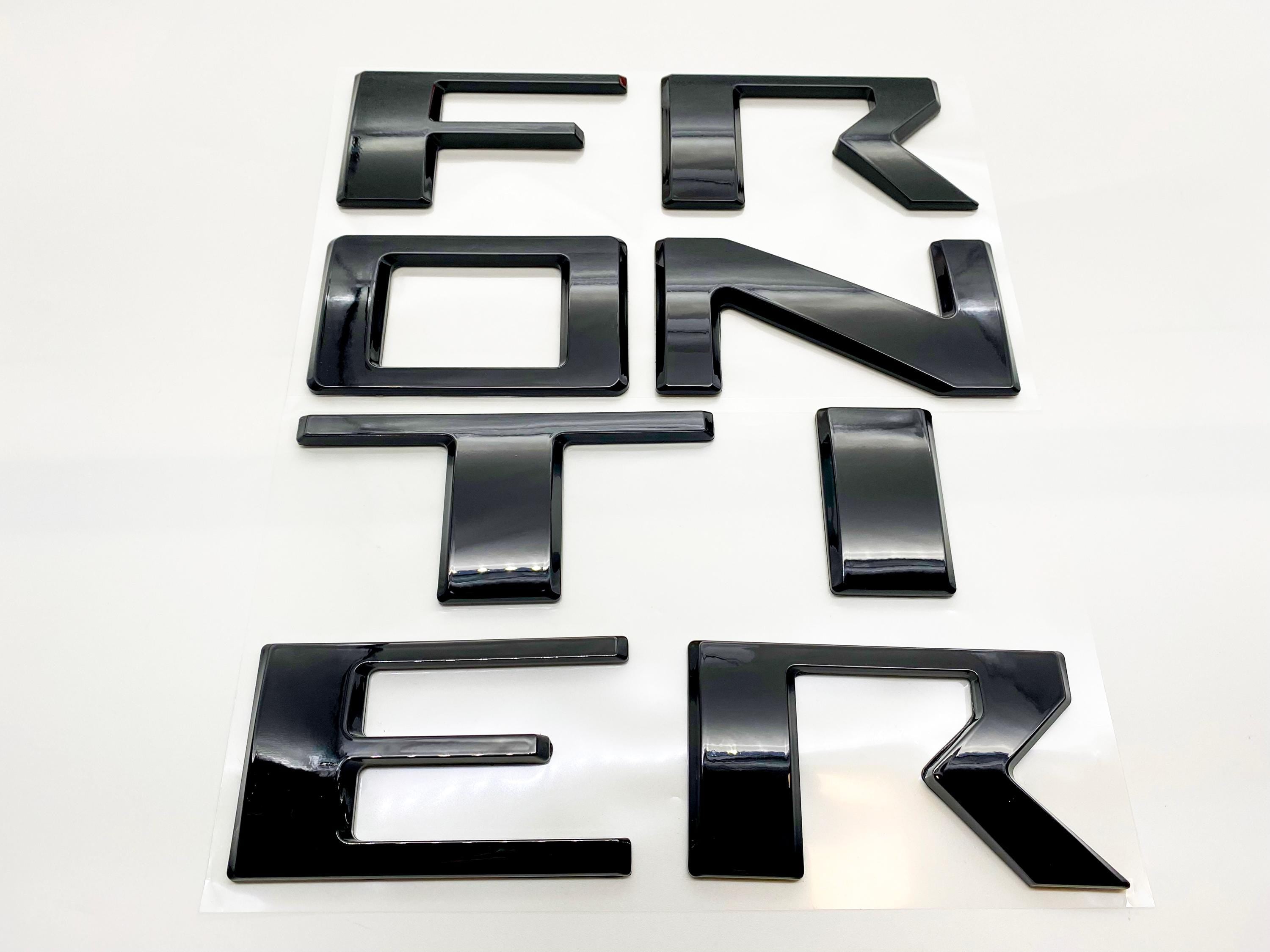 Gloss Black 0.3in Raised Tailgate Decals Stickers Insert Letters Compatible with 2022 2023 2024 Nissan Frontier