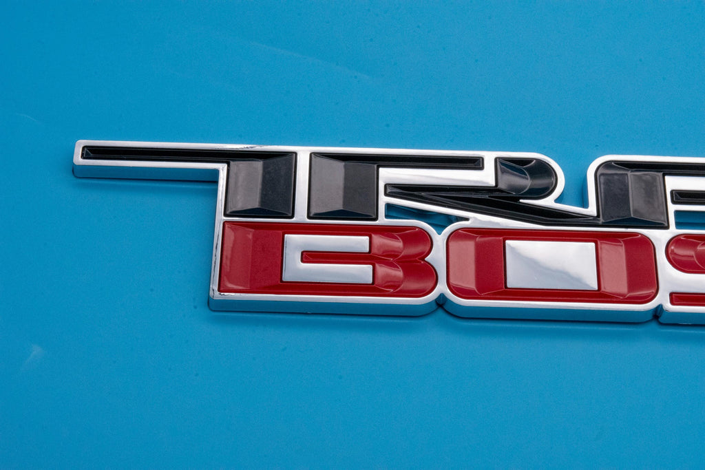 Custom 1/8" Thick Trailboss Bedside Emblem Badge with Adhesive - 12'' x 1.8'' - ABS Plastic