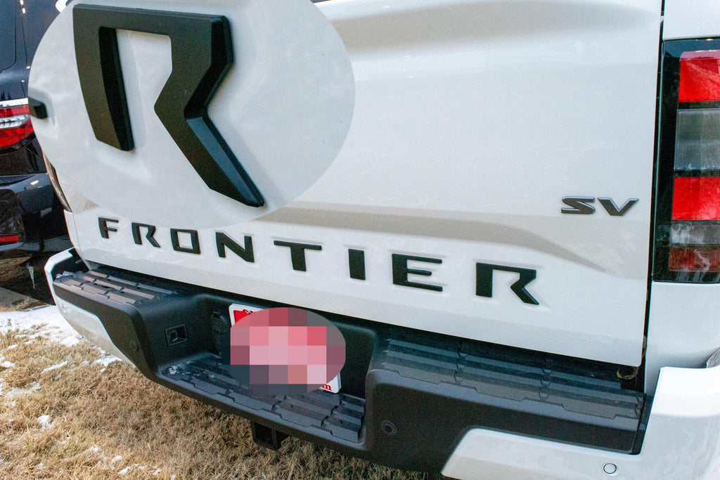 0.3in Raised Tailgate Decals Stickers Insert Letters Compatible with 2022 2023 2024 Nissan Frontier