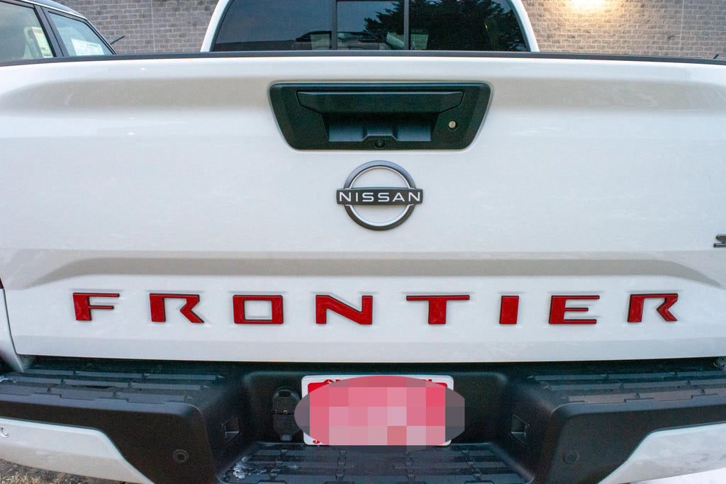 Double Layer Raised Tailgate Decals Stickers Insert Letters Compatible with 2022 2023 2024 Nissan Frontier