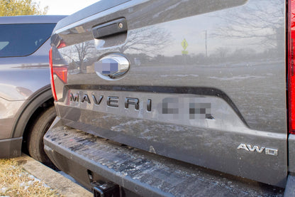0.3in Raised Badges Fits 2022-2025 Ford Maverick Tailgate Letters ABS Plastic Insert Decals - Durable Raised Badge Kit