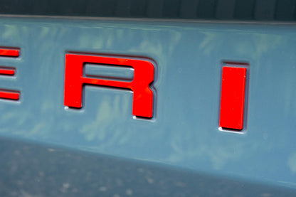 Red Raised Badges Fits 2022-2025 Ford Maverick Tailgate Letters ABS Plastic Insert Decals - Durable Raised Badge Kit