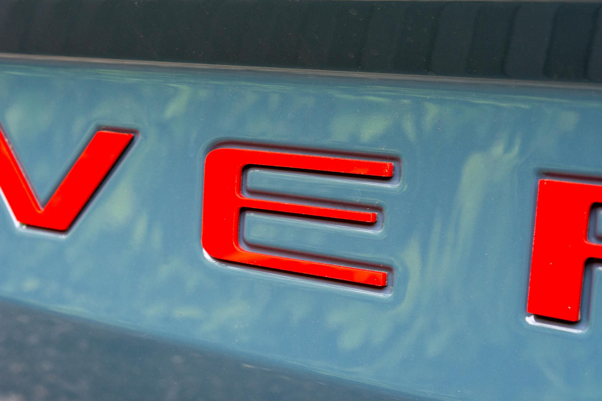 Red Raised Badges Fits 2022-2025 Ford Maverick Tailgate Letters ABS Plastic Insert Decals - Durable Raised Badge Kit