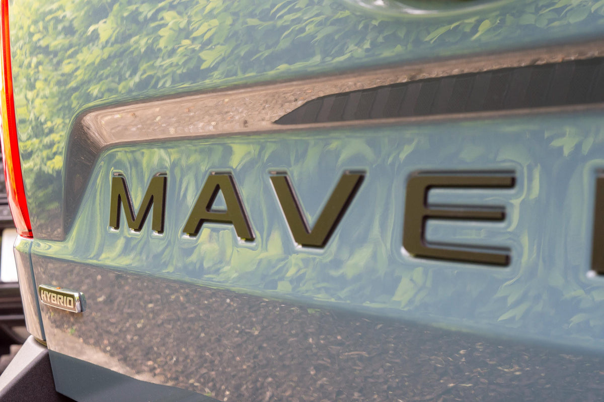 Matte Black Raised Badges Fits 2022-2025 Ford Maverick Tailgate Letters ABS Plastic Insert Decals - Durable Raised Badge Kit