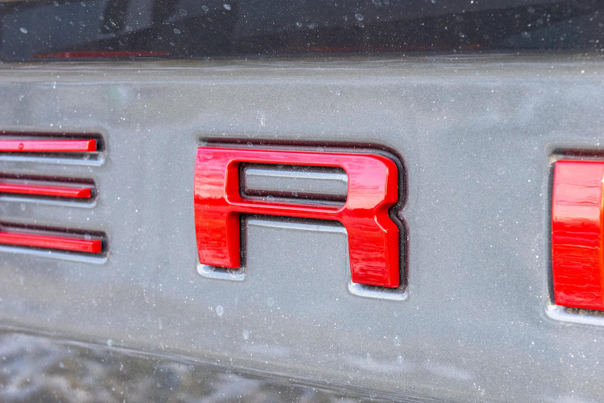 Red 0.3in Raised Badges Fits 2022-2025 Ford Maverick Tailgate Letters ABS Plastic Insert Decals - Durable Raised Badge Kit