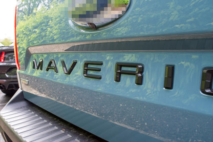 Matte Black Fits 2022-2025 Ford Maverick Tailgate Letters ABS Plastic Insert Decals - Durable Raised Badge Kit