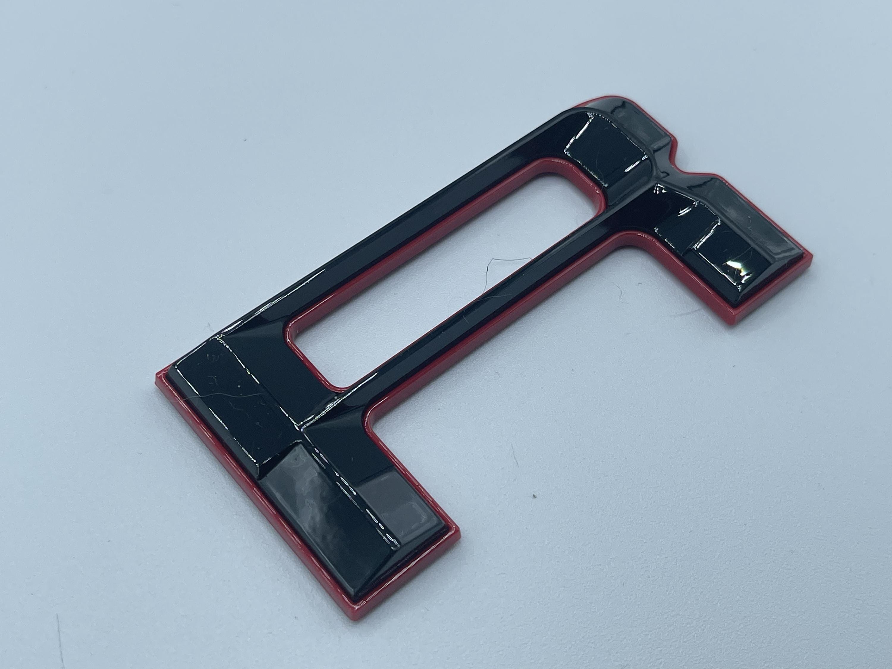 Black on Red Fits 2022-2025 Ford Maverick Tailgate Letters ABS Plastic Insert Decals - Durable Raised Badge Kit