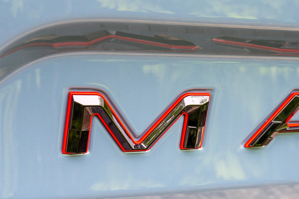 Black on Red Fits 2022-2025 Ford Maverick Tailgate Letters ABS Plastic Insert Decals - Durable Raised Badge Kit