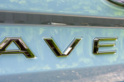Black on Chrome Fits 2022-2025 Ford Maverick Tailgate Letters ABS Plastic Insert Decals - Durable Raised Badge Kit
