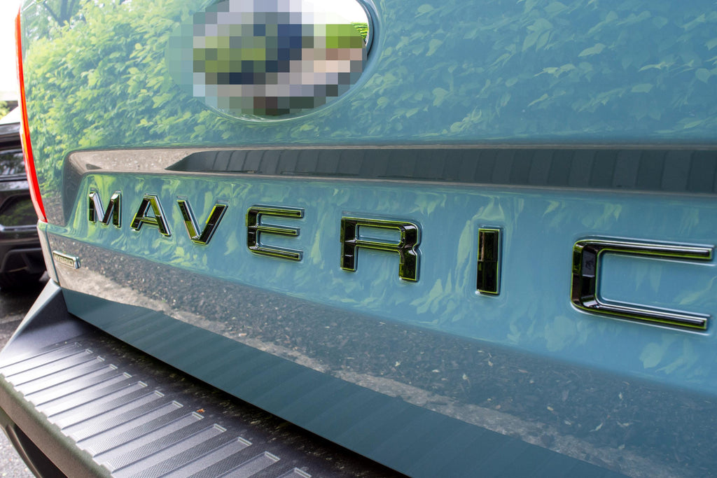 Black on Chrome Fits 2022-2025 Ford Maverick Tailgate Letters ABS Plastic Insert Decals - Durable Raised Badge Kit