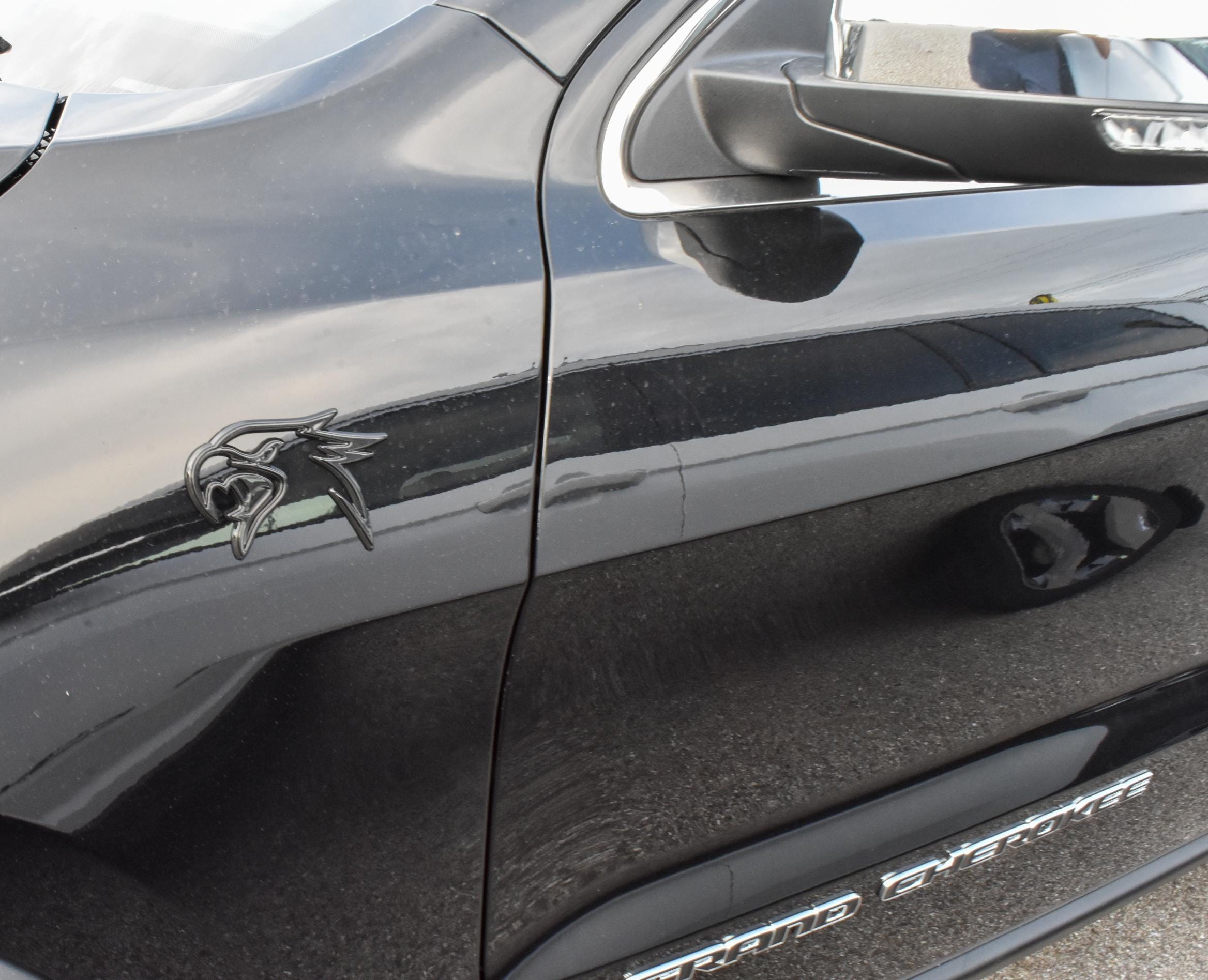 Gloss Black Double Layer Eagle Hawk Fender Badges Emblem 4x3in | 2-Pack Aggressive Fits Jeep Dodge Chrysler