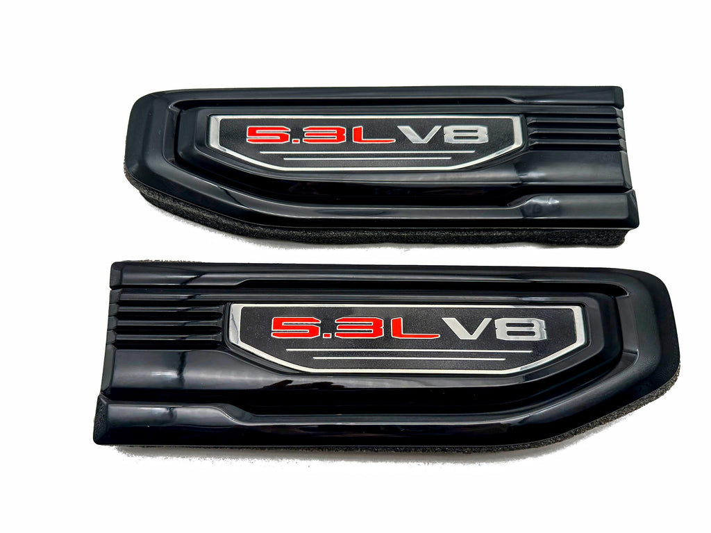 Black emblem Fit For 19-24 GMC Sierra 1500 5.3L V8 Fender Vent Emblem Kit Black 86532094
