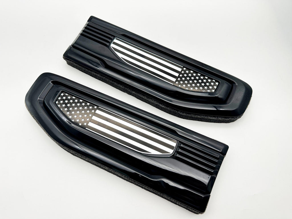 Black Flag emblem Fit For 19-24 GMC Sierra 1500 6.2L V8 / 5.3L V8 Duramax Fender Vent Emblem Kit Black 86532094