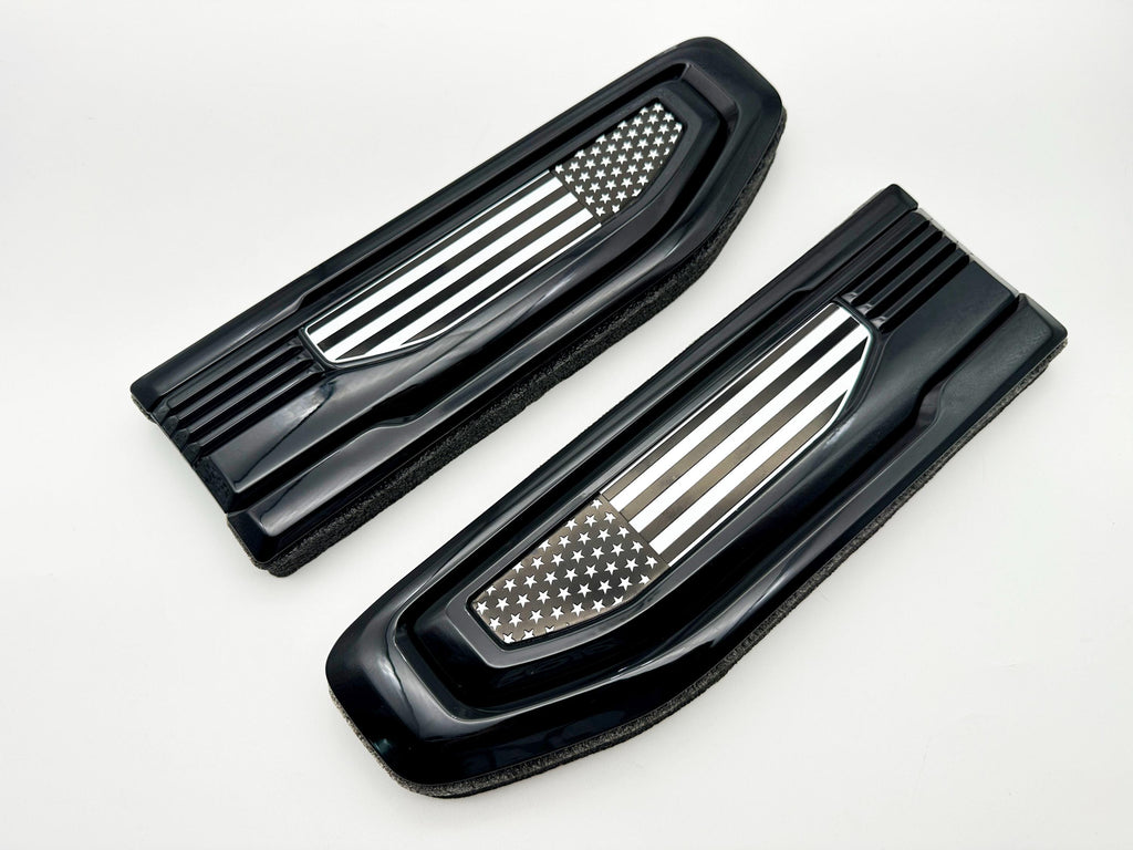 Black Flag emblem Fit For 19-24 GMC Sierra 1500 6.2L V8 / 5.3L V8 Duramax Fender Vent Emblem Kit Black 86532094