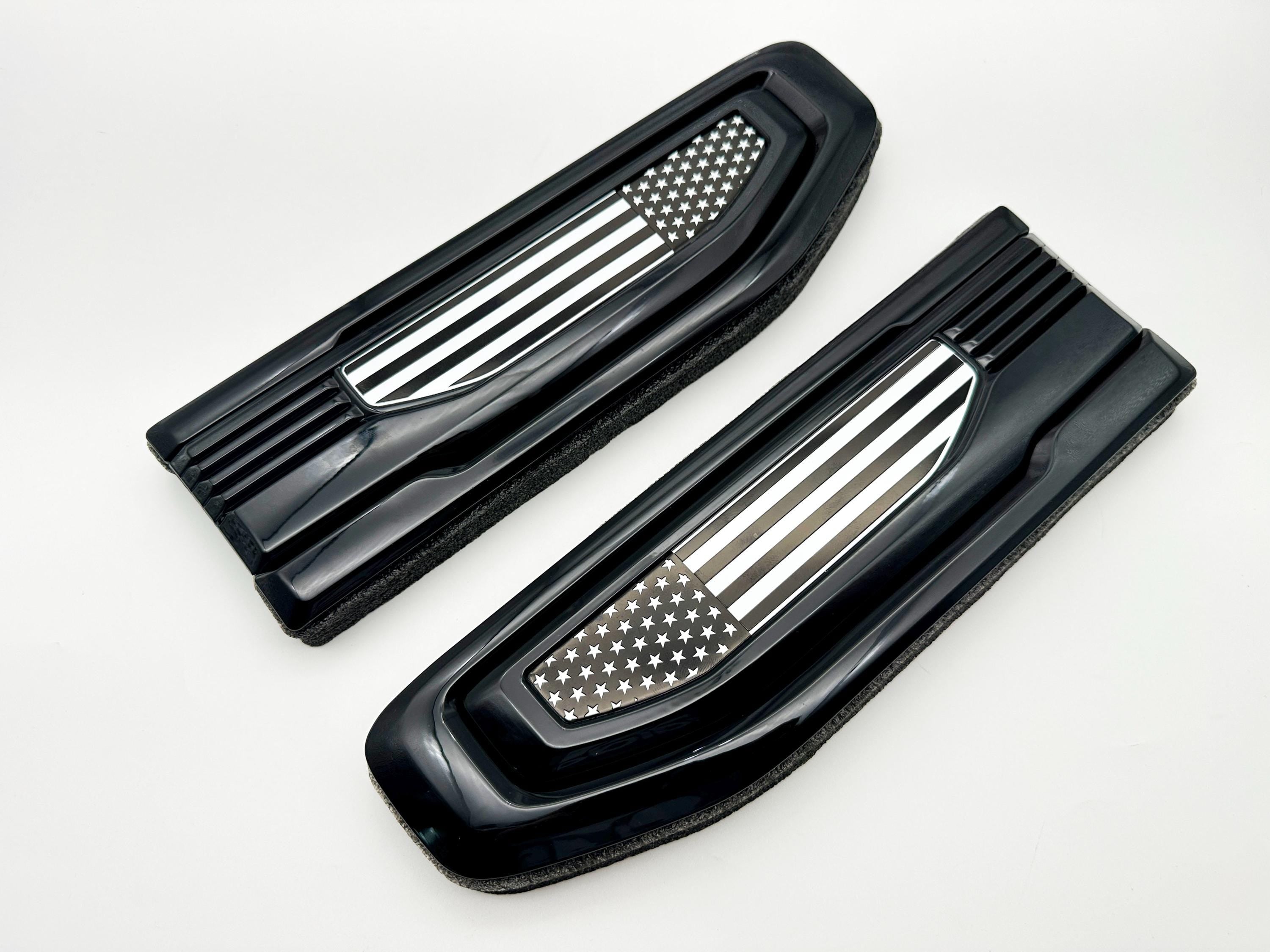 Black Flag emblem Fit For 19-24 GMC Sierra 1500 6.2L V8 / 5.3L V8 Duramax Fender Vent Emblem Kit Black 86532094