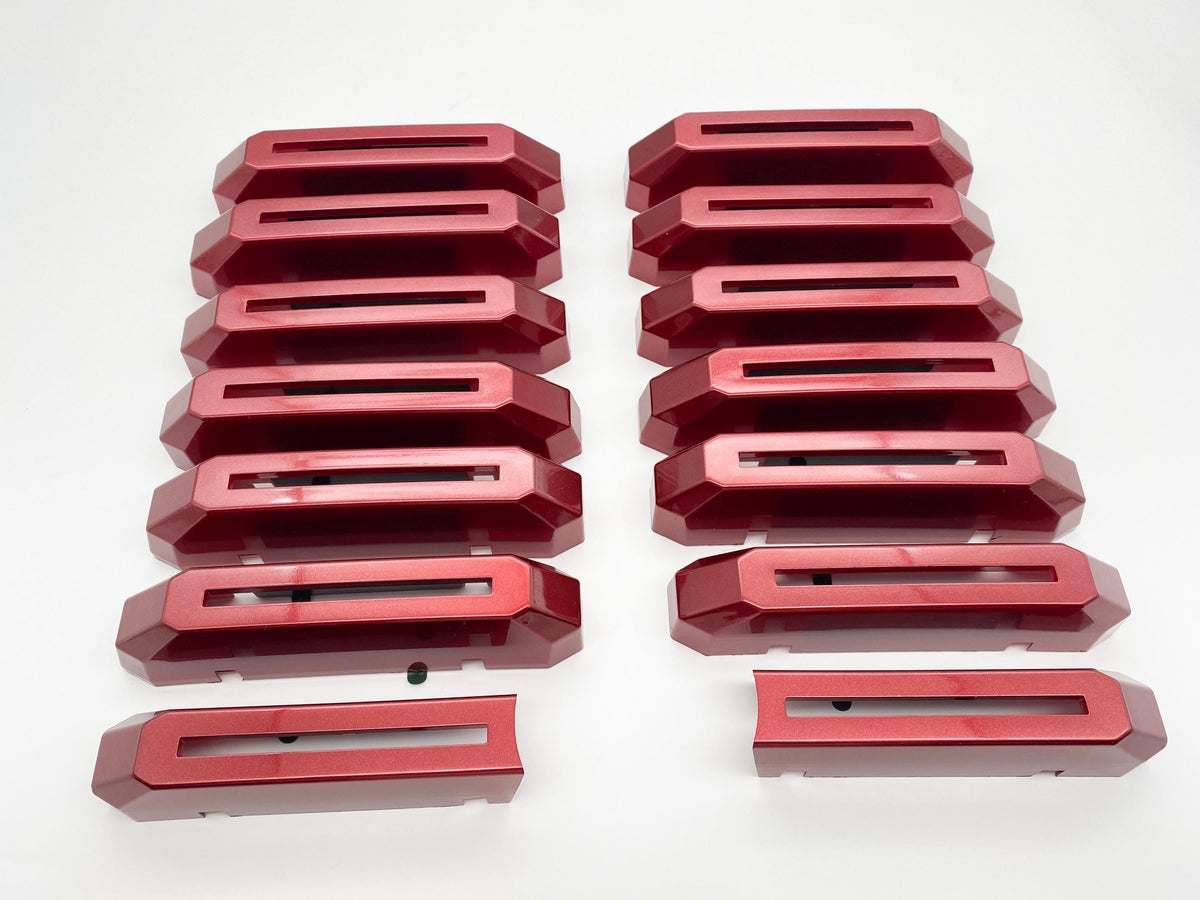 Rapid Red Metallic Grille Insert Trim Compatible with 2021-2023 Ford F-150 XL/XLT - Adhesive Backed Custom Fit Overlay