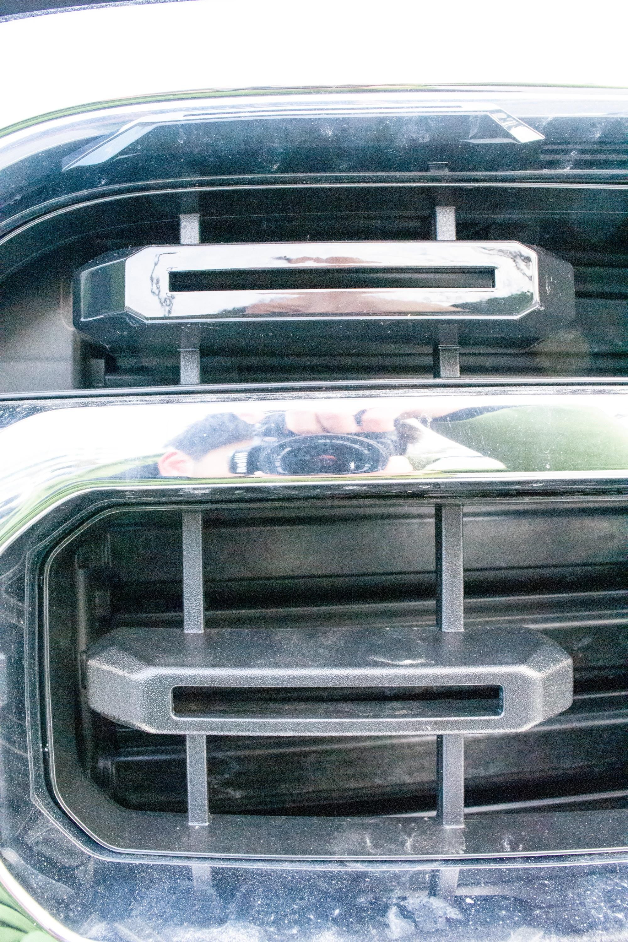 Gloss Black Grille Insert Trim Compatible with 2021-2023 Ford F-150 XL/XLT - Adhesive Backed Custom Fit Overlay