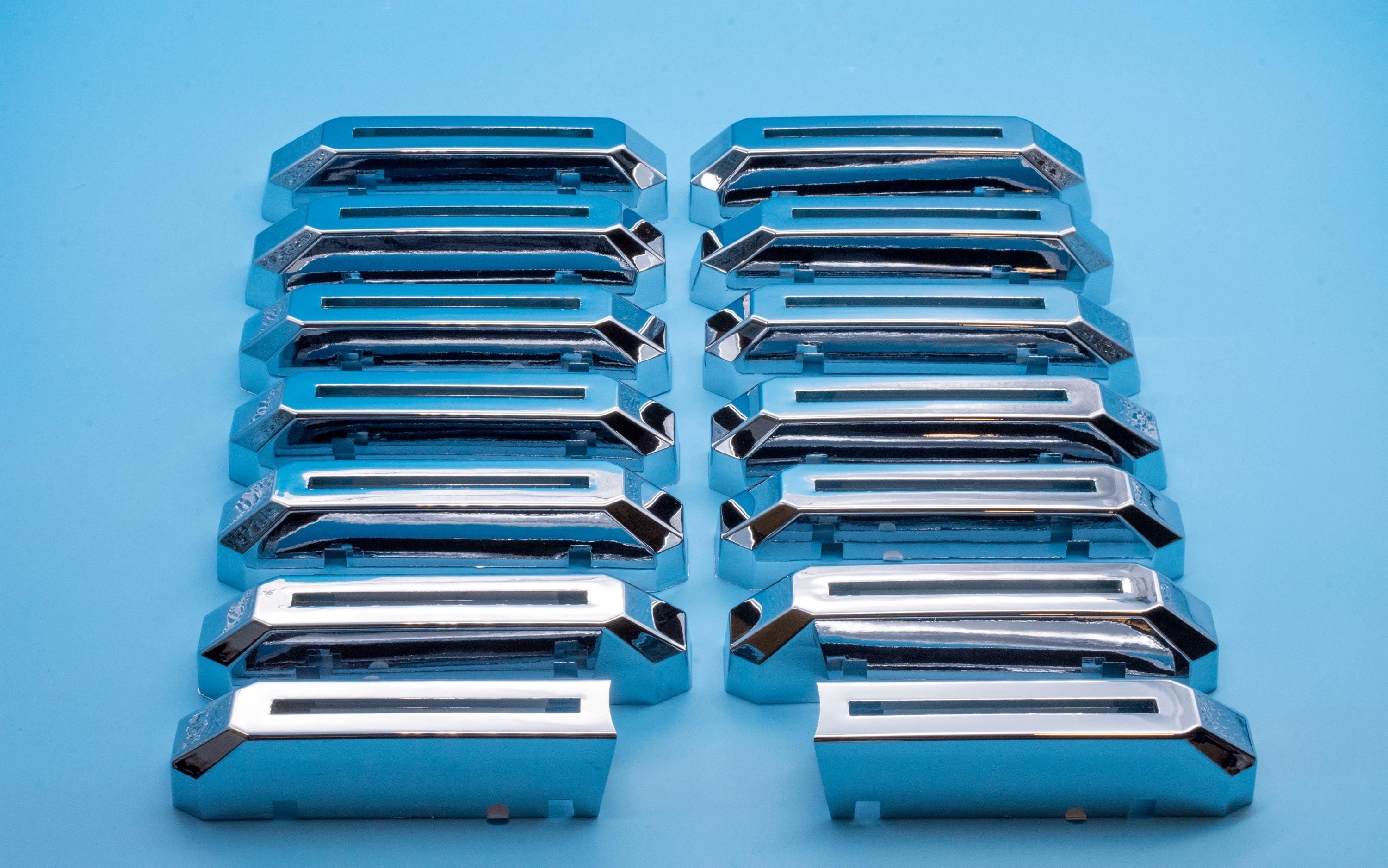 Chrome Grille Insert Trim Compatible with 2021-2023 Ford F-150 XL/XLT - Adhesive Backed Custom Fit Overlay