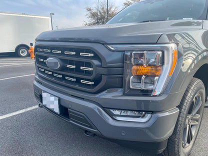 Chrome Grille Insert Trim Compatible with 2021-2023 Ford F-150 XL/XLT - Adhesive Backed Custom Fit Overlay