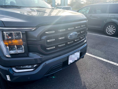 Chrome Grille Insert Trim Compatible with 2021-2023 Ford F-150 XL/XLT - Adhesive Backed Custom Fit Overlay