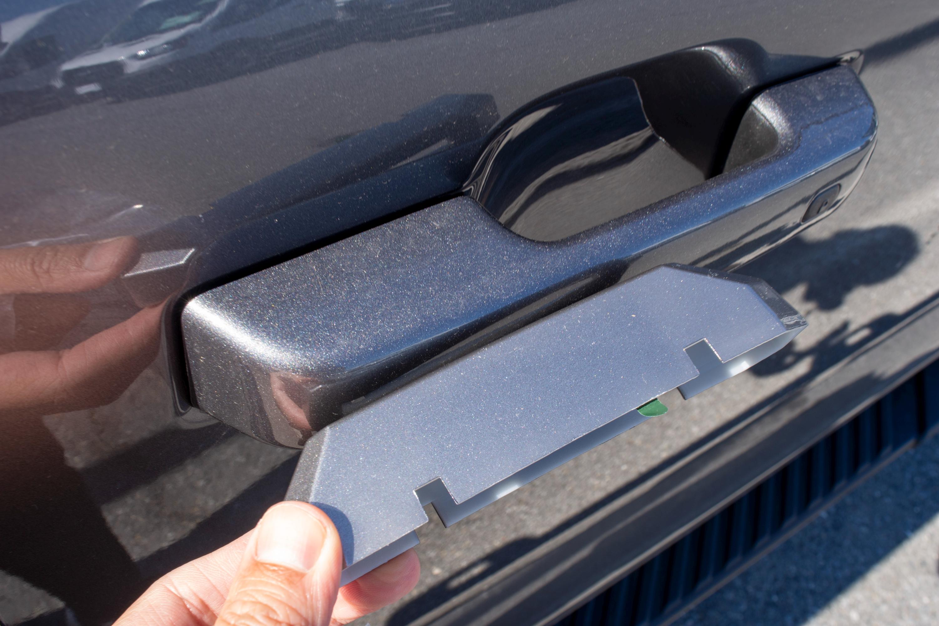 Carbonized Gray Metallic Grille Insert Trim Compatible with 2021-2023 Ford F-150 XL/XLT - Adhesive Backed Custom Fit Overlay