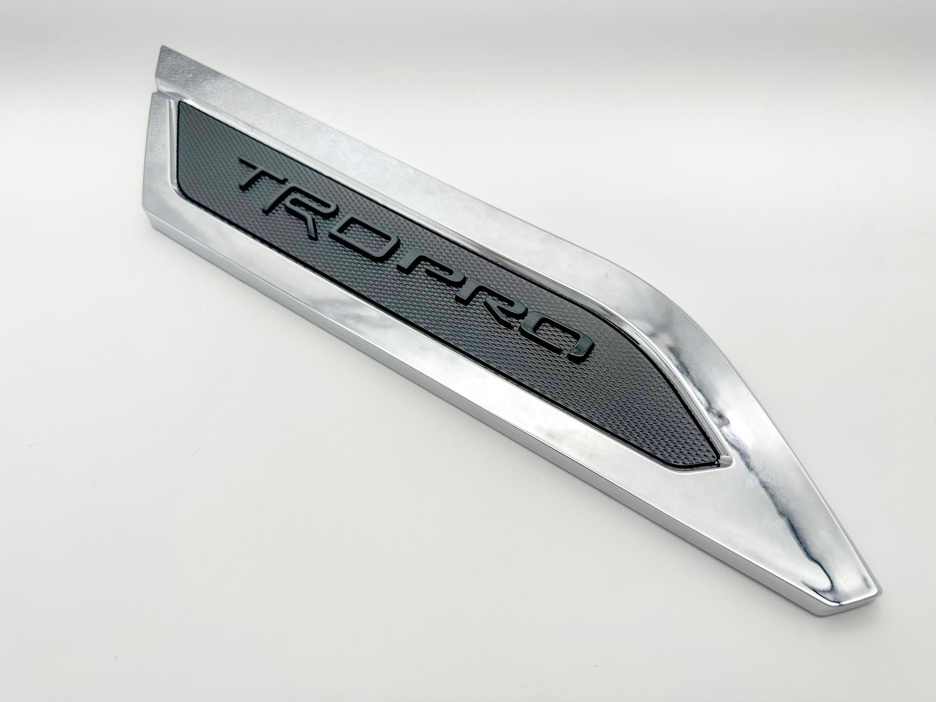 Black W Chrome Door Side Body Molding Trim For 2022-2025 Toyota Tundra TRD PRO