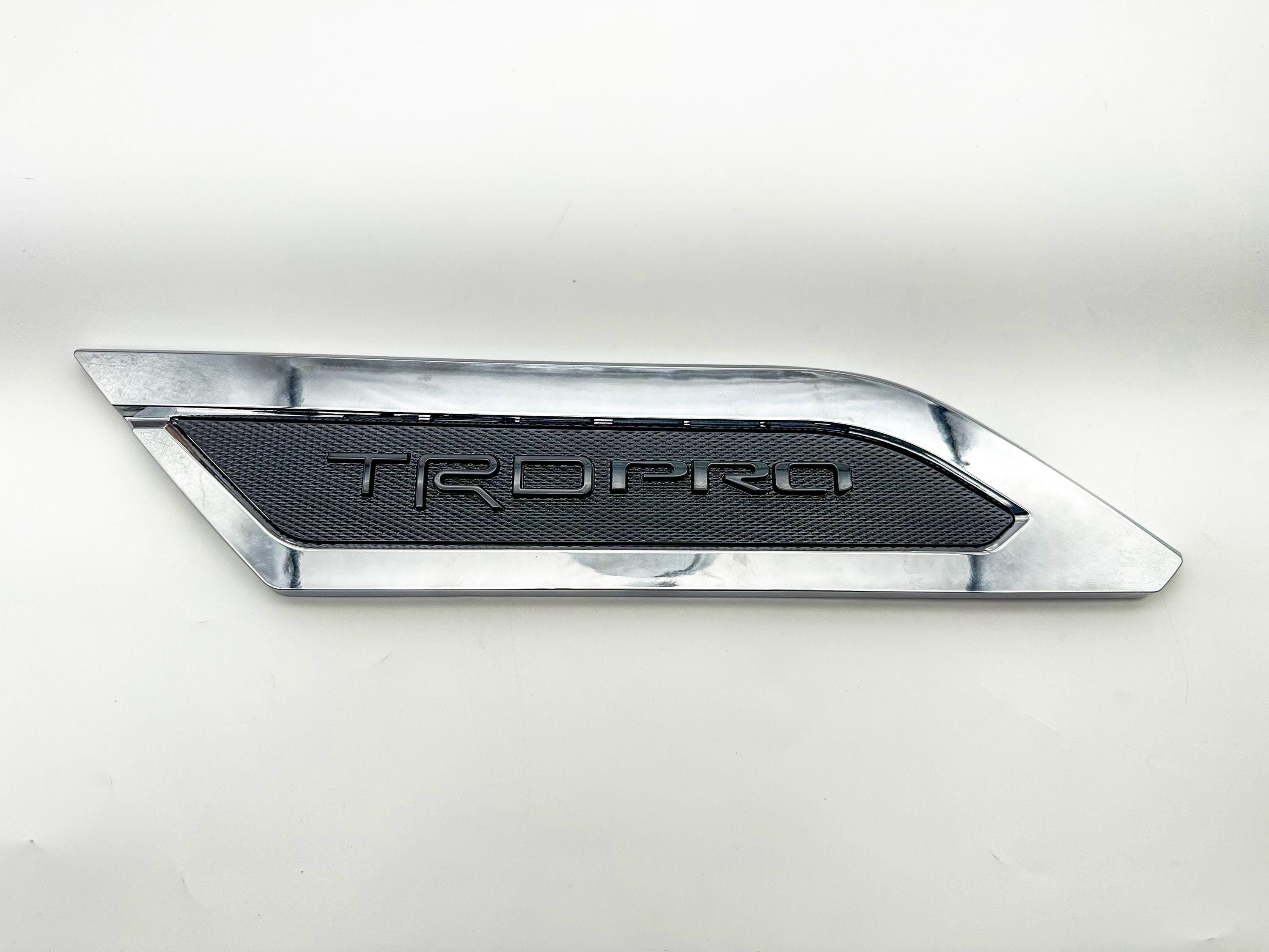 Black W Chrome Door Side Body Molding Trim For 2022-2025 Toyota Tundra TRD PRO