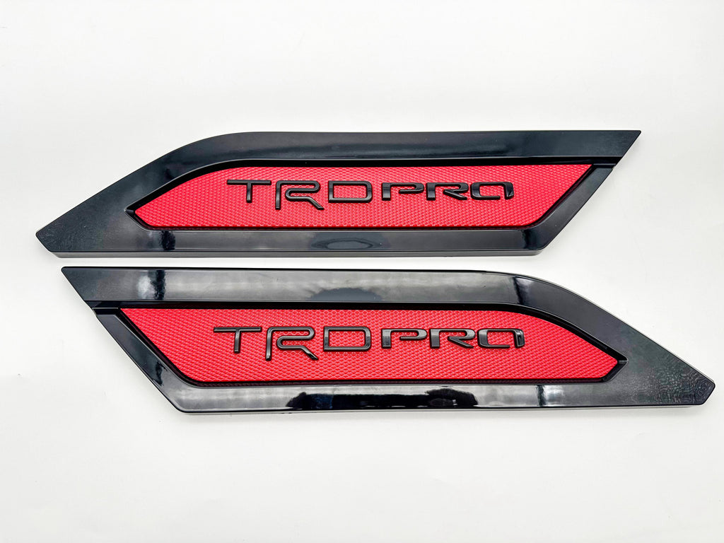 Red Black Door Side Body Molding Trim For 2022-2025 Toyota Tundra TRD PRO
