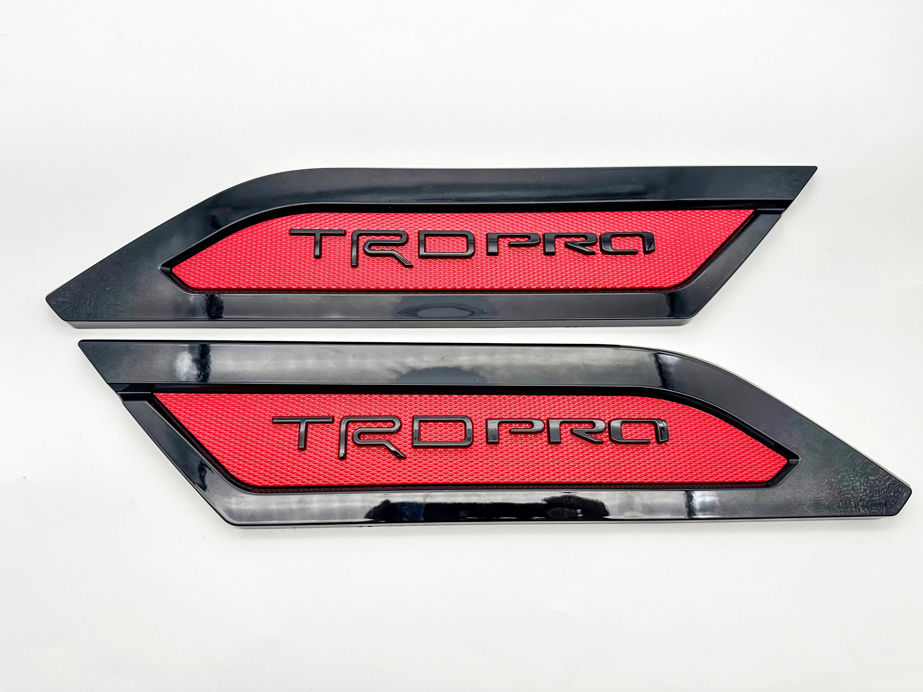 Red Black Door Side Body Molding Trim For 2022-2025 Toyota Tundra TRD PRO