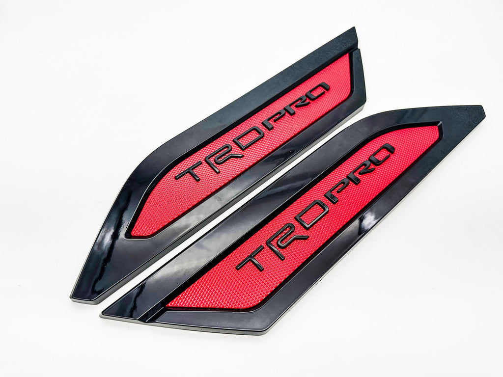 Red Black Door Side Body Molding Trim For 2022-2025 Toyota Tundra TRD PRO