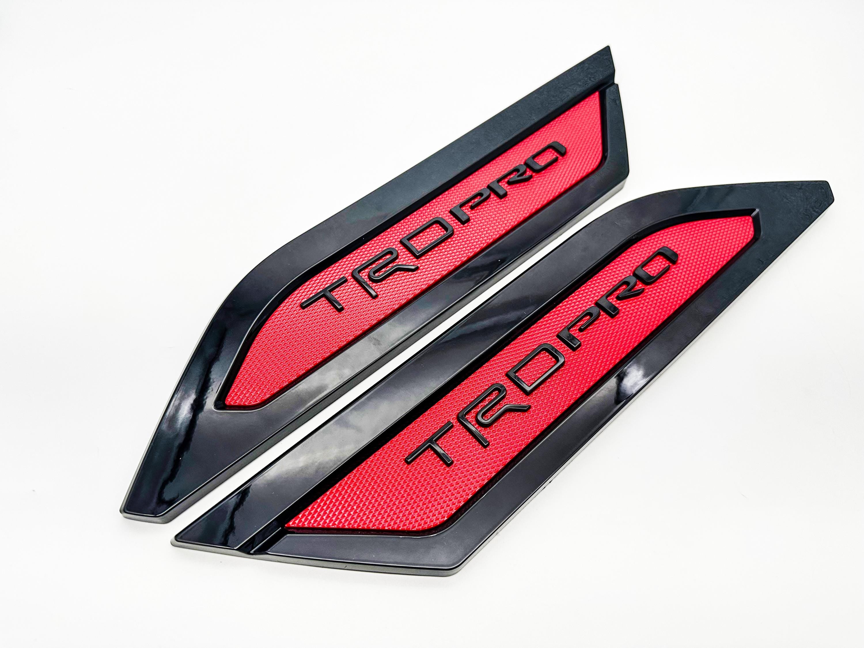 Red Black Door Side Body Molding Trim For 2022-2025 Toyota Tundra TRD PRO