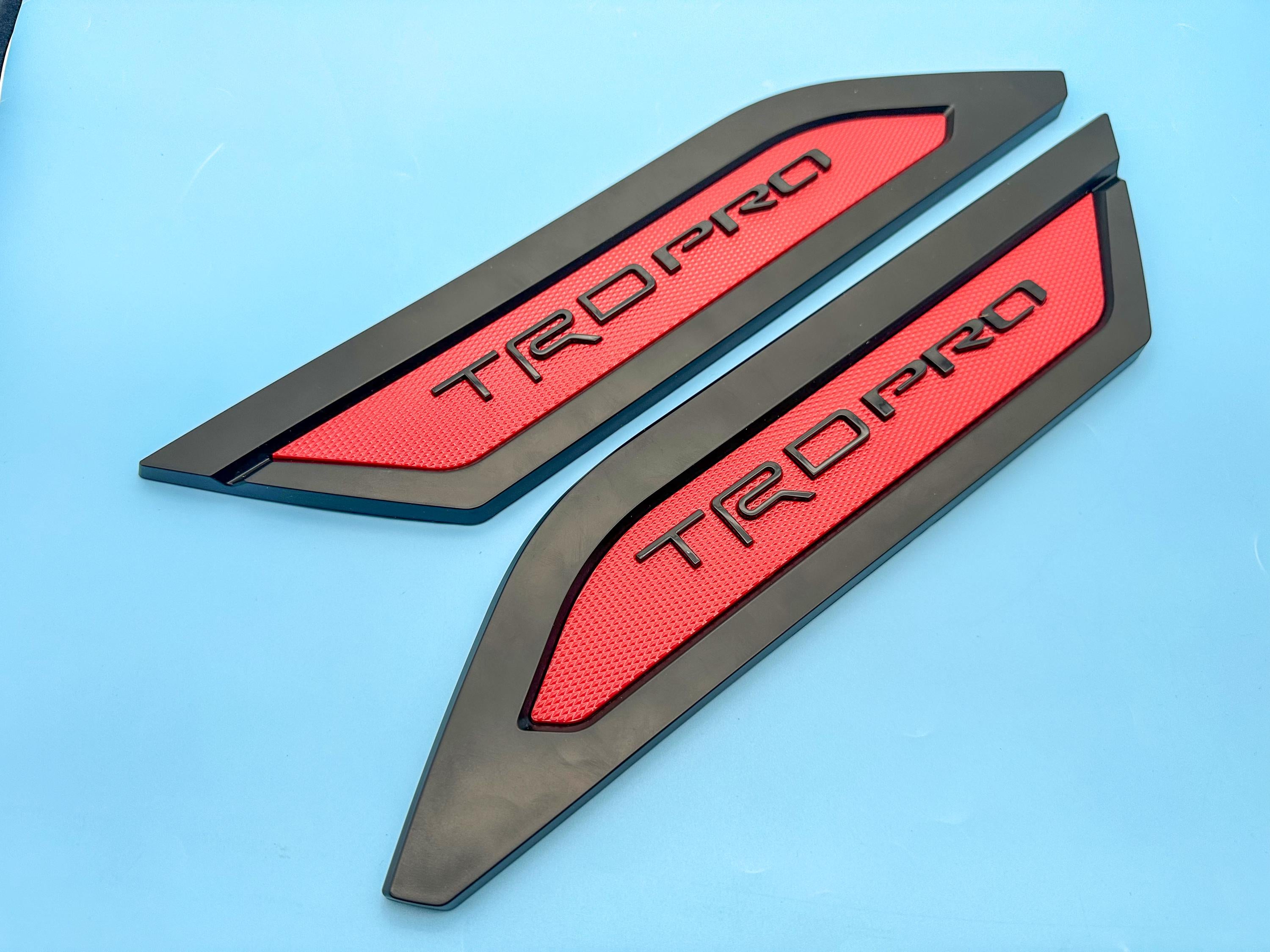 Red Black Door Side Body Molding Trim For 2022-2025 Toyota Tundra TRD PRO