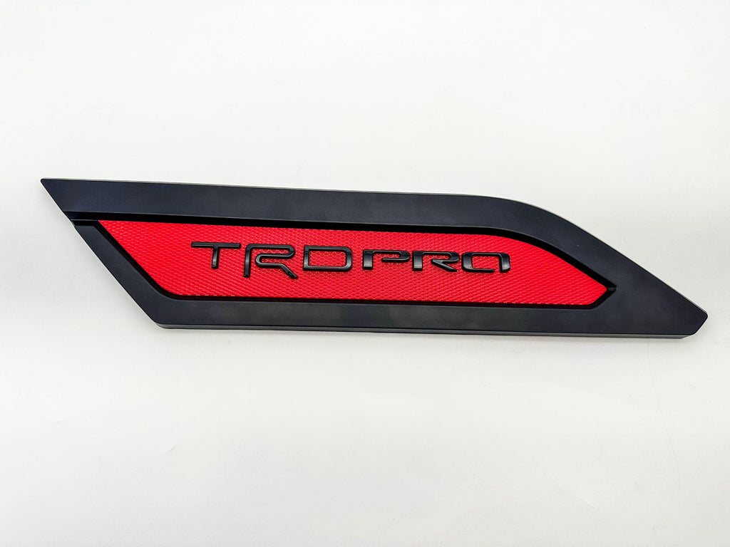 Red Black Door Side Body Molding Trim For 2022-2025 Toyota Tundra TRD PRO