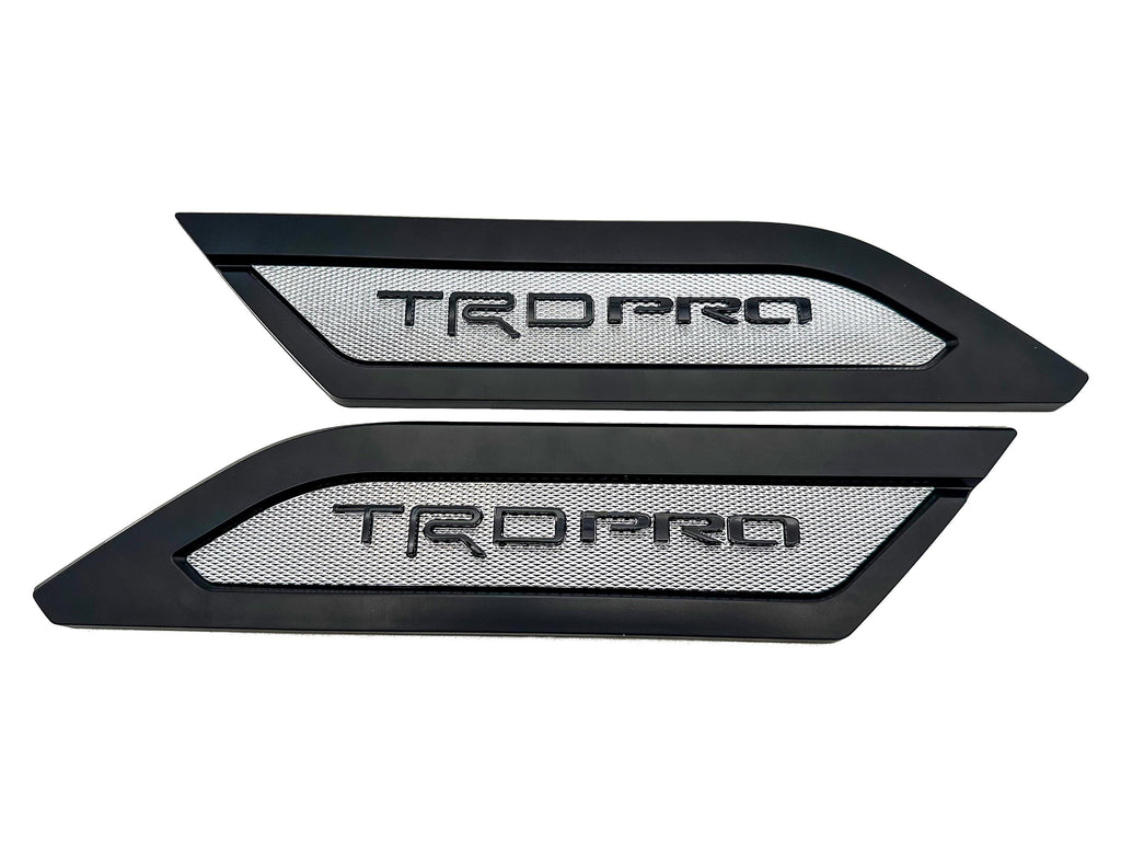 Chrome W. Matte Black Door Side Body Molding Trim For 2022-2025 Toyota Tundra TRD PRO
