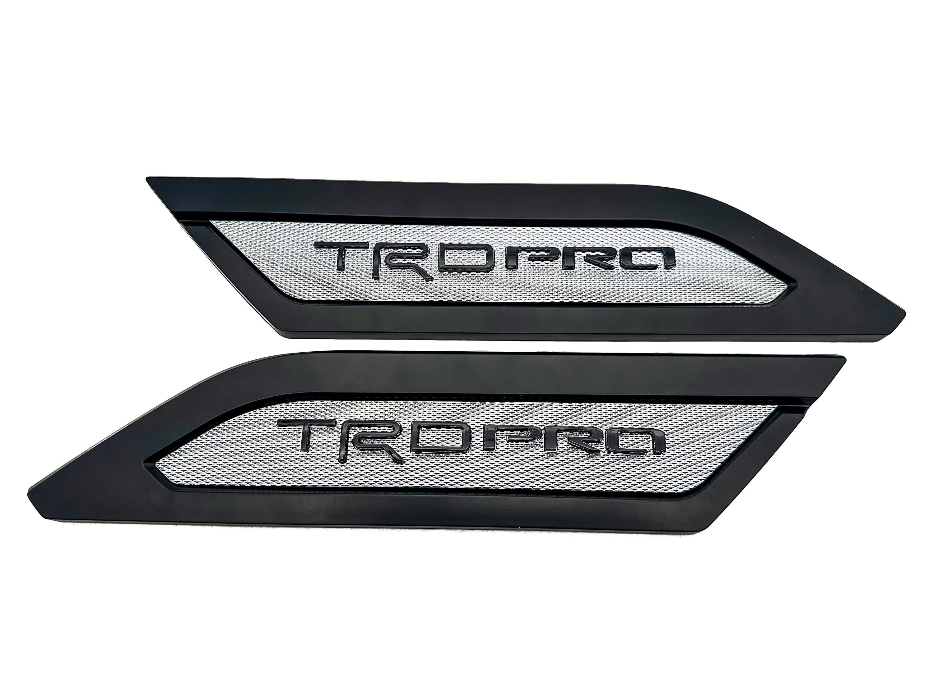 Chrome W. Matte Black Door Side Body Molding Trim For 2022-2025 Toyota Tundra TRD PRO