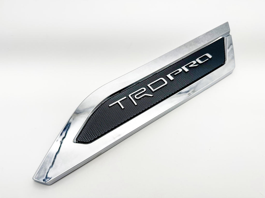 Chrome with Black Door Side Body Molding Trim For 2022-2025 Toyota Tundra TRD PRO