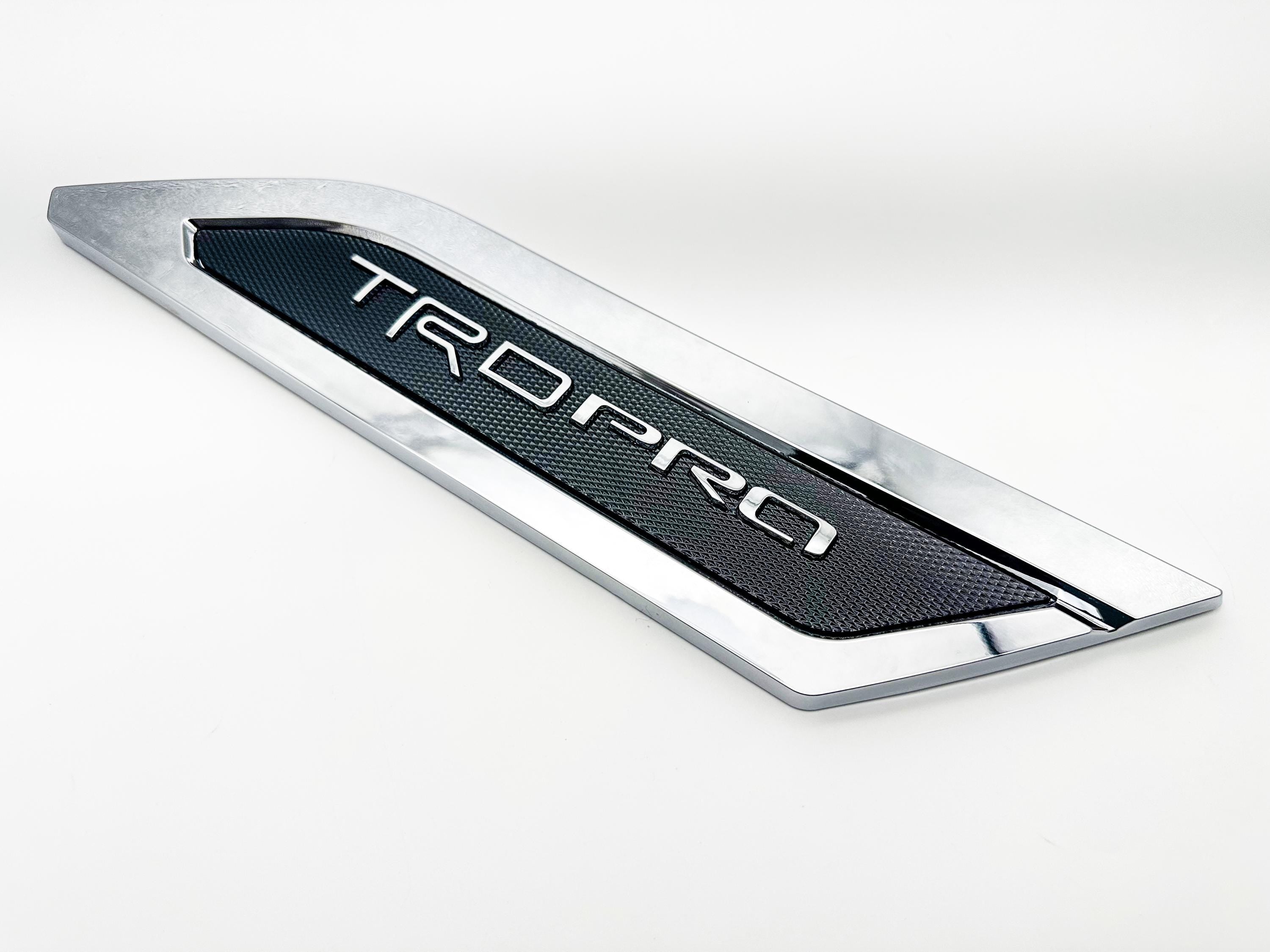 Chrome with Black Door Side Body Molding Trim For 2022-2025 Toyota Tundra TRD PRO