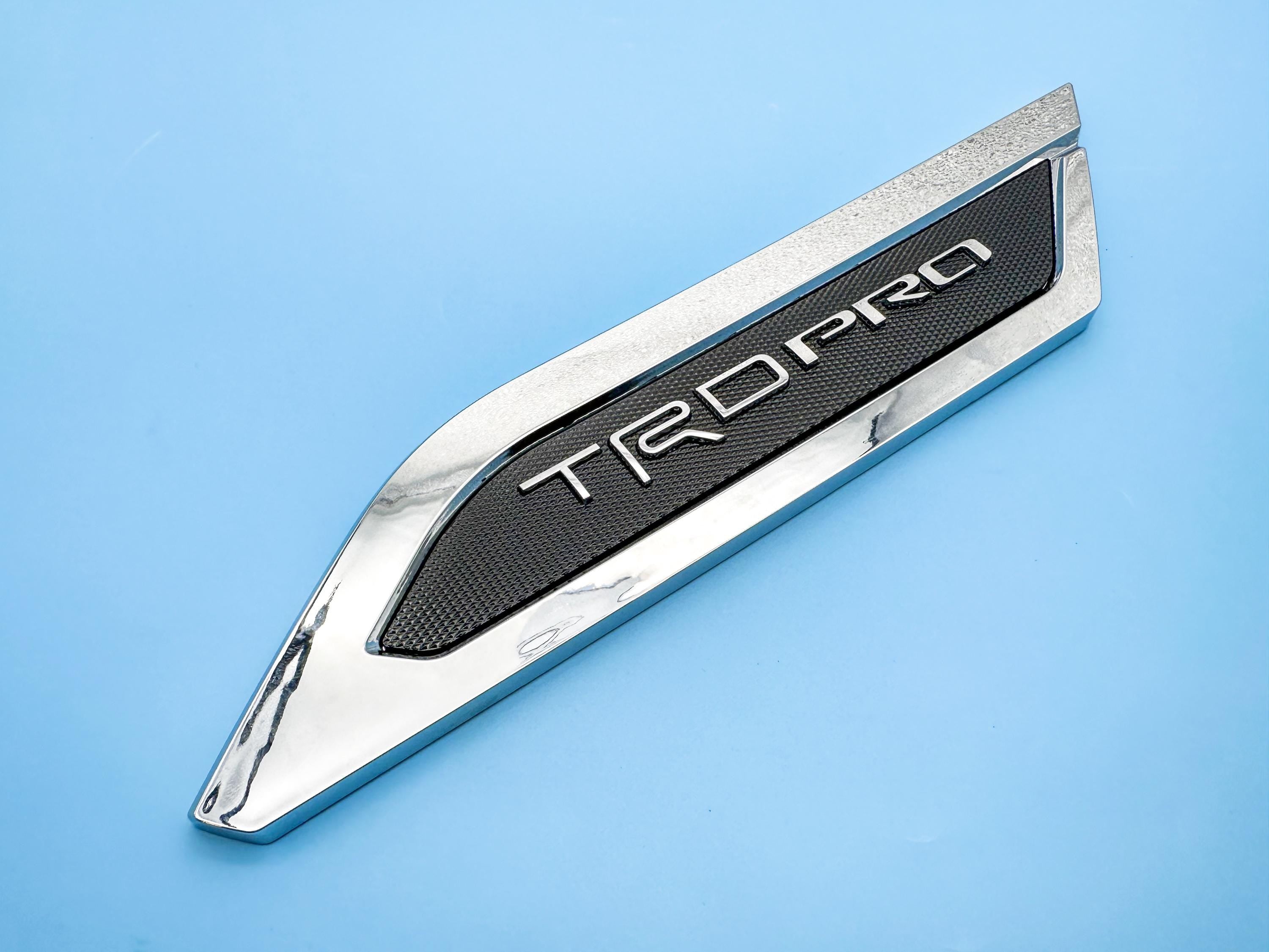 Chrome with Black Door Side Body Molding Trim For 2022-2025 Toyota Tundra TRD PRO