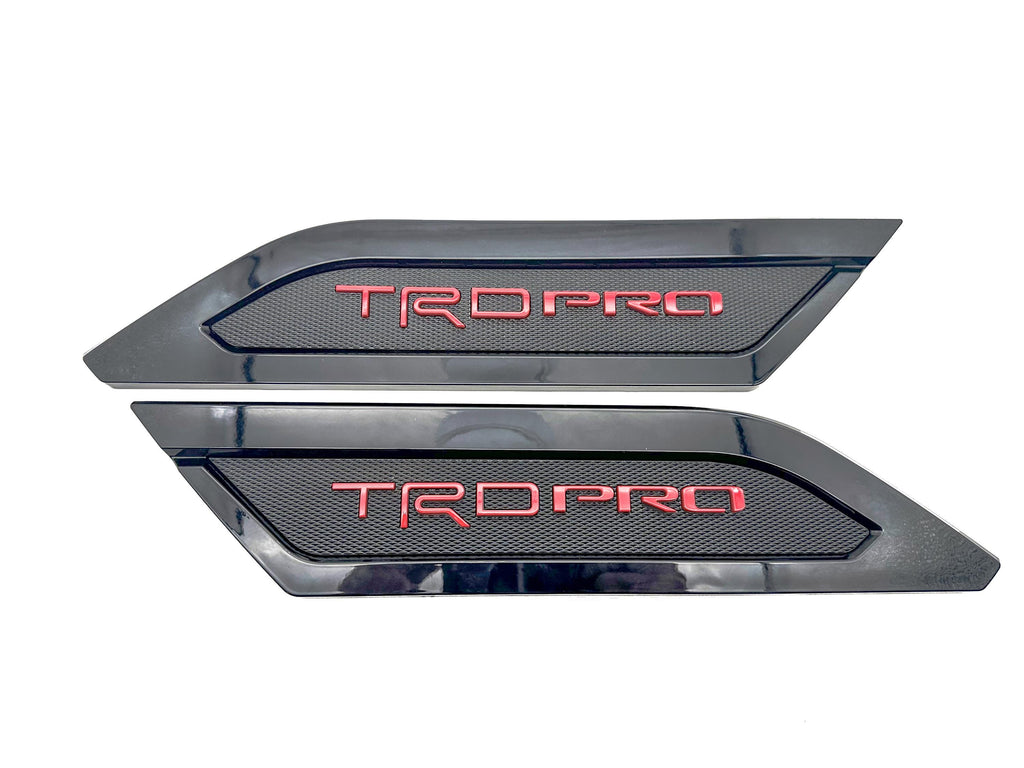 Red with Black Door Side Body Molding Trim For 2022-2025 Toyota Tundra TRD PRO