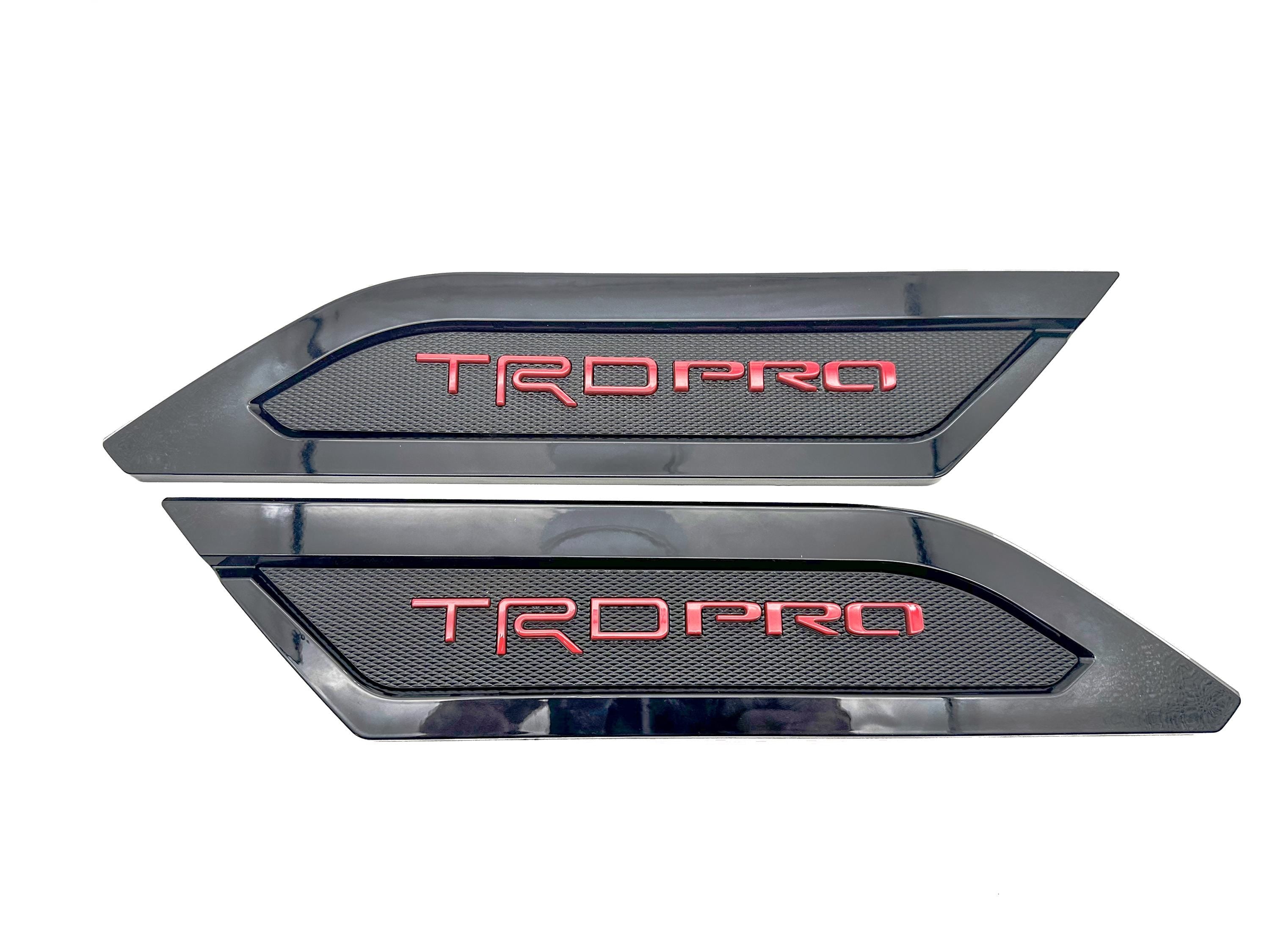 Red with Black Door Side Body Molding Trim For 2022-2025 Toyota Tundra TRD PRO