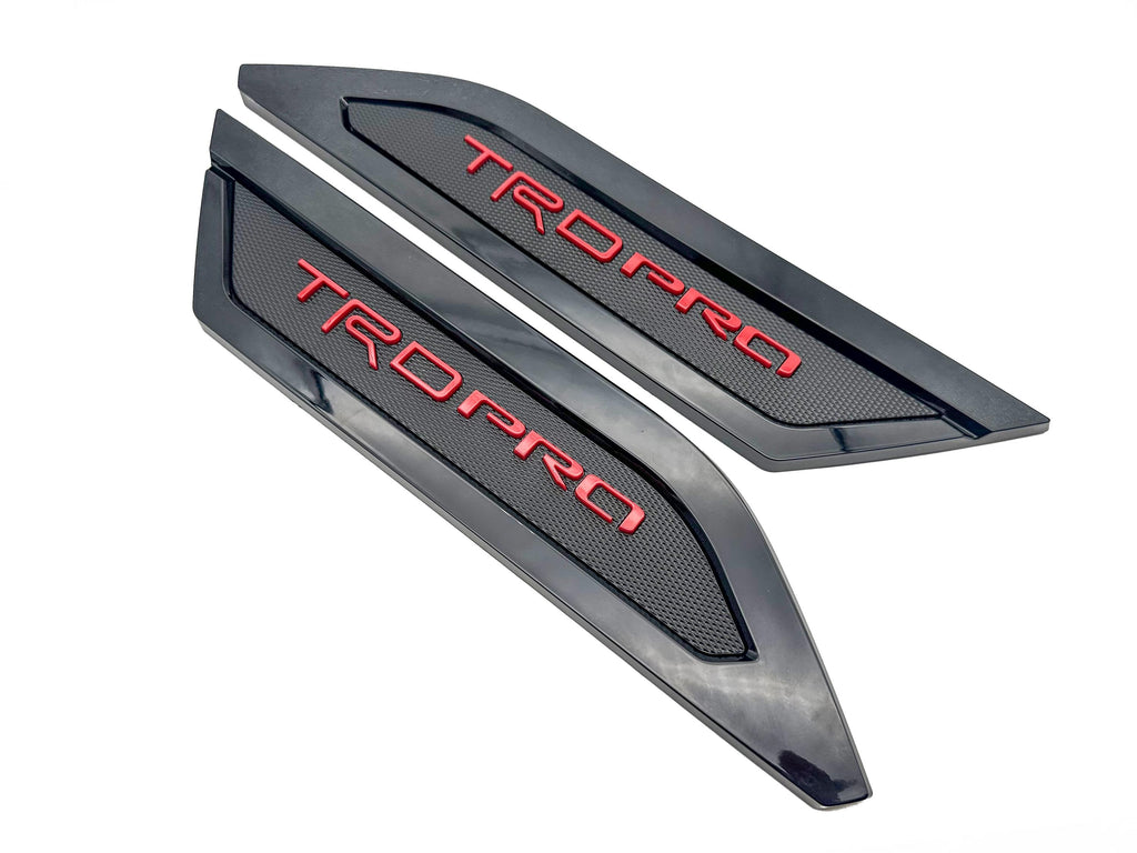 Red with Black Door Side Body Molding Trim For 2022-2025 Toyota Tundra TRD PRO